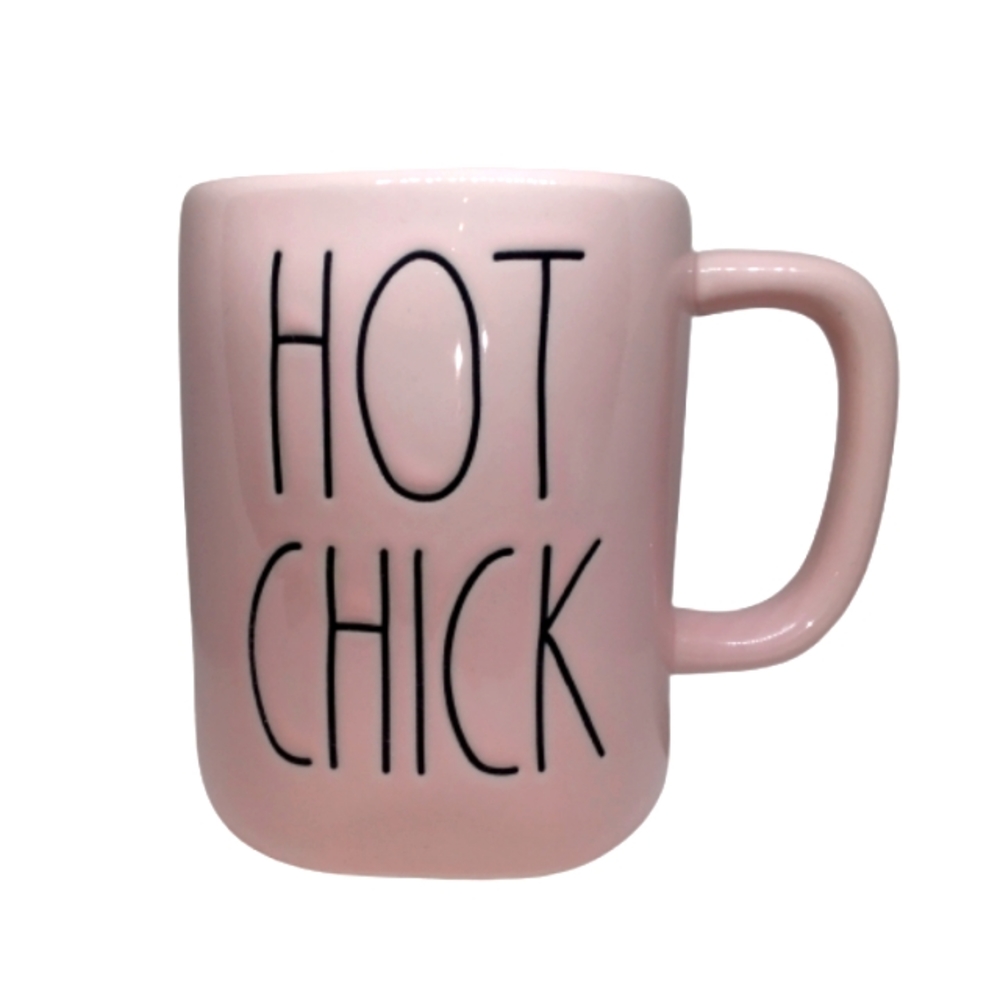 Mug | Rae Dunn Artisan Collection by Magenta | Hot Chick | Pink/Black